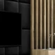 Panou tapitat BASIC 01-Dreptunghi negru MV99 60x30