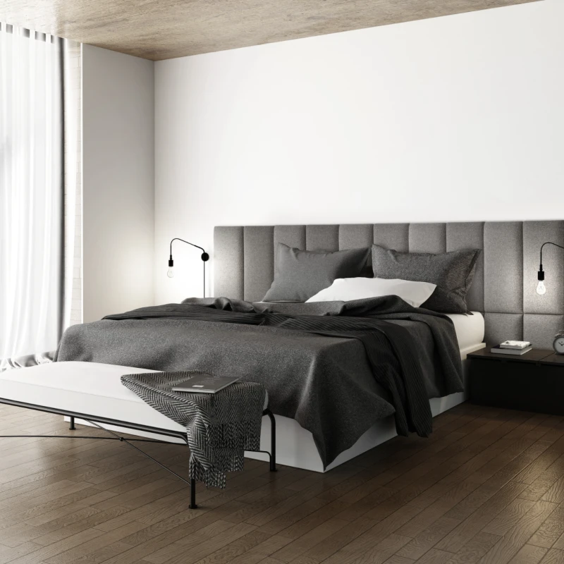 Panou tapitat BASIC 01-Dreptunghi gri SO11 60x30