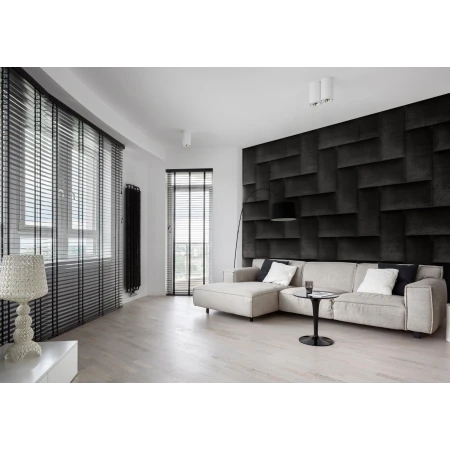 Panou tapitat BASIC 01-Dreptunghi negru K12 60x30