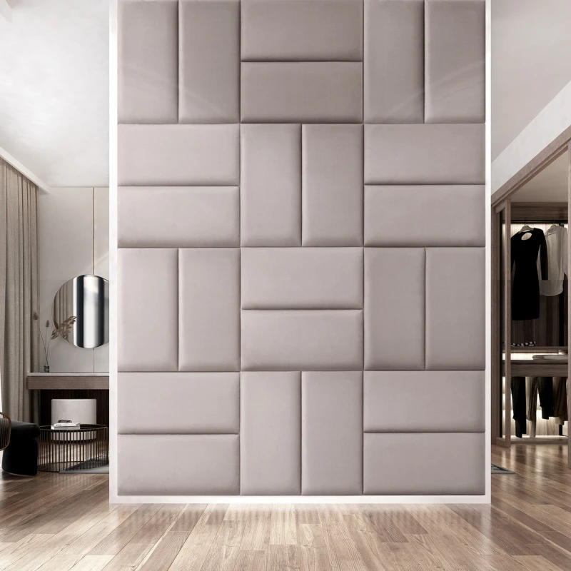 Panou tapitat BASIC 01-Dreptunghi roz F11 60x30