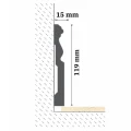 Plinta decorativa LPC09 119x15x2440 mm din duropolimer, profil clasic