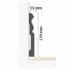 Plinta decorativa LPC09 119x15x2440 mm din duropolimer, profil clasic