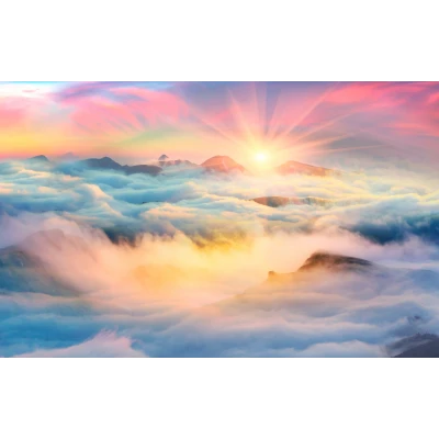 Fototapetfara imbinari Morning Dawn Above The Clouds Premier Decor