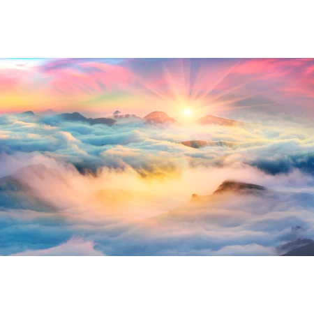 Fototapetfara imbinari Morning Dawn Above The Clouds
