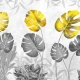 Fototapet fara imbinari Dream Tropical Leaves Gold
