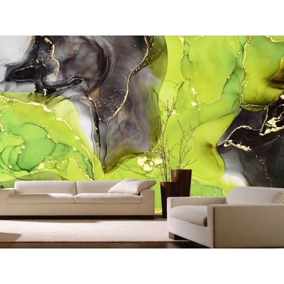 Fototapet fara imbinari Dream Black-Green Transfusion Premier Decor