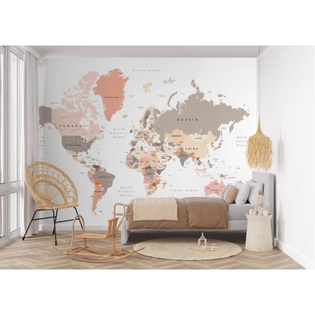 Fototapet fara imbinari Girl Map Premier Decor