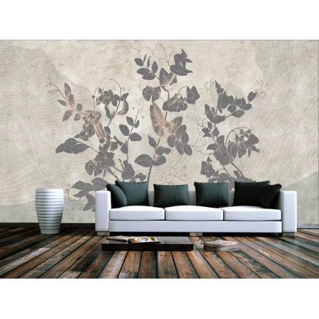 Fototapet fara imbinari Darkened Leaves