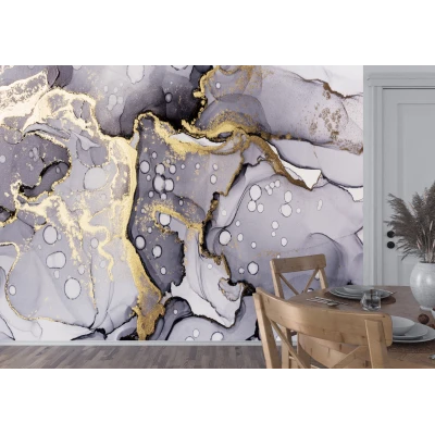 Fototapet fara imbinari Dream Sparkling Black And Background White Gold Premier Decor