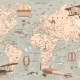Fototapet fara imbinari World Fly Map - Camera Copilului