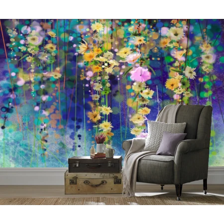 Fototapet fara imbinari Dream Painted Flowers Premier Decor