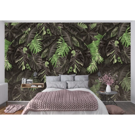 Fototapet fara imbinari Dream Dark Amazon Leaves Premier Decor