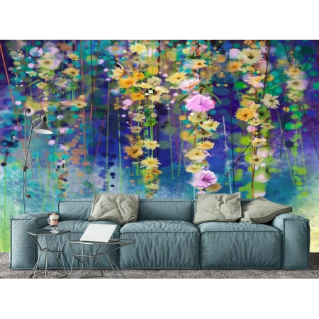 Fototapet fara imbinari Dream Painted Flowers Premier Decor