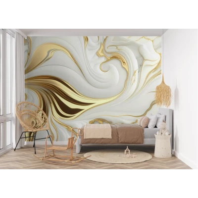 Fototapet fara imbinari Golden Wave Premier Decor