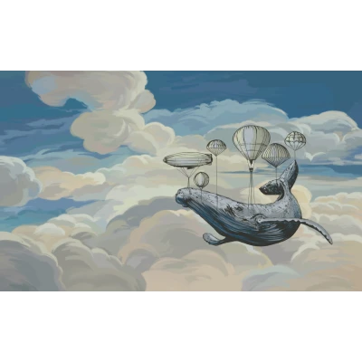 Fototapet fara imbinari Whale Journey Premier Decor