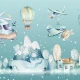 Fototapet fara imbinari Blue Snowy Mountains Fototapet fara imbinari Blue Snowy Mountains