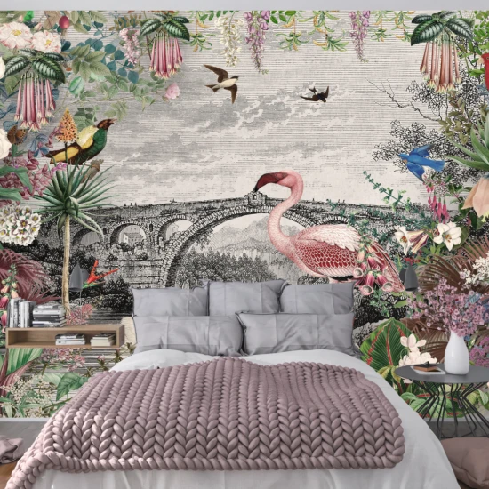 Fototapet fara imbinari Vintage Tropic