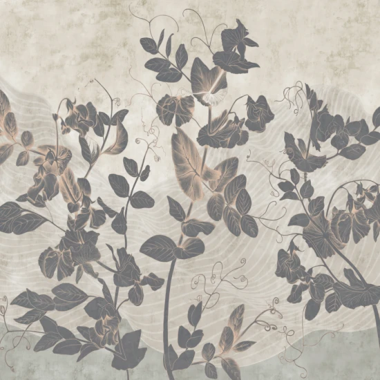 Fototapet fara imbinari Darkened Leaves