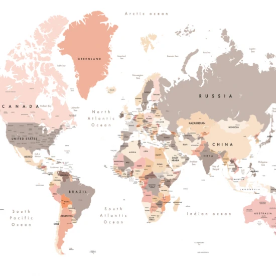 Fototapet fara imbinari Girl Map