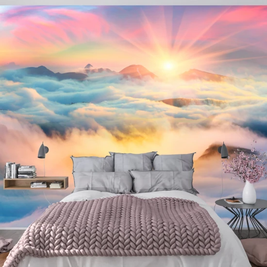 Fototapetfara imbinari Morning Dawn Above The Clouds