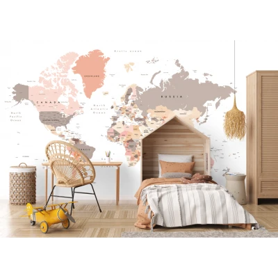 Fototapet fara imbinari Girl Map Premier Decor