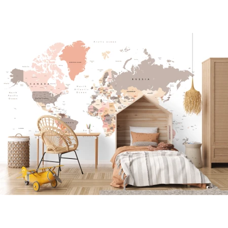 Fototapet fara imbinari Girl Map Premier Decor