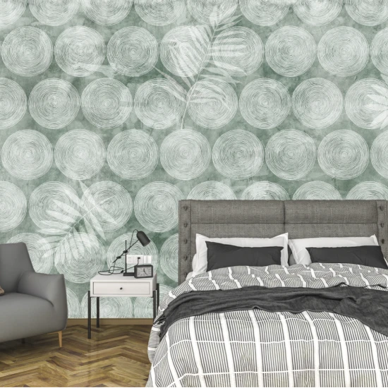 Fototapet fara imbinari Abstract Soft Green
