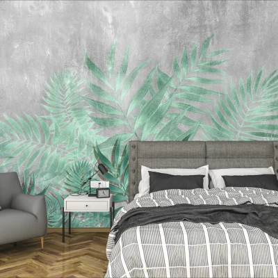 Fototapet fara imbinari The Misty Tropical Leaves Premier Decor