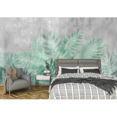 Fototapet fara imbinari The Misty Tropical Leaves Premier Decor