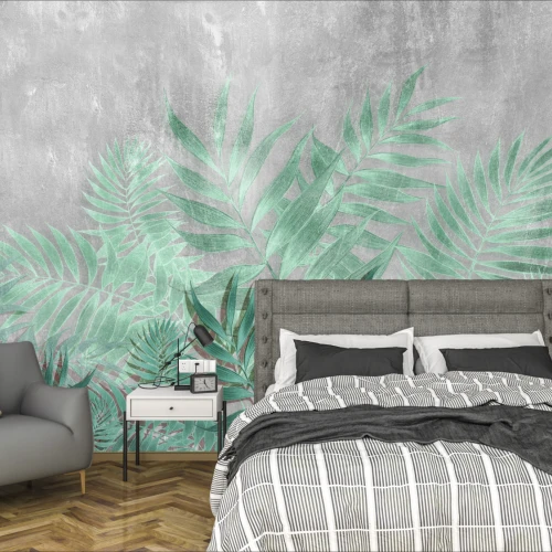 Fototapet fara imbinari The Misty Tropical Leaves
