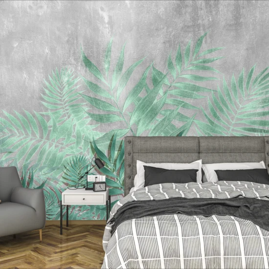 Fototapet fara imbinari The Misty Tropical Leaves