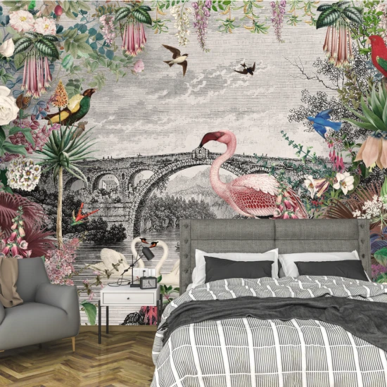 Fototapet fara imbinari Vintage Tropic