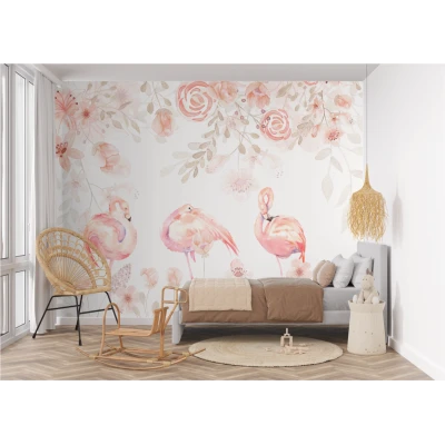 Fototapet fara imbinari Soft Pink On White Premier Decor