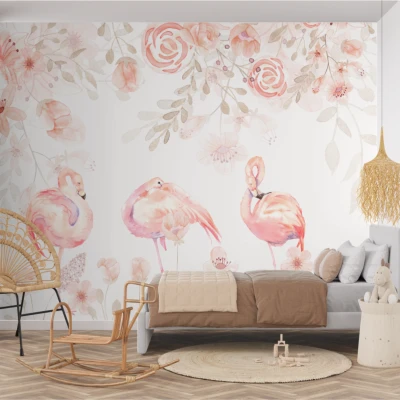 Fototapet fara imbinari Soft Pink On White Premier Decor