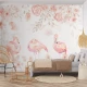 Fototapet fara imbinari Soft Pink On White