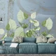 Fototapet fara imbinari Beautiful Painted Flowering Leaves