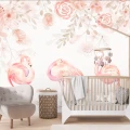 Fototapet fara imbinari Soft Pink On White
