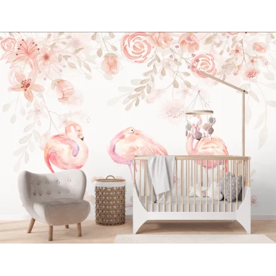 Fototapet fara imbinari Soft Pink On White Premier Decor