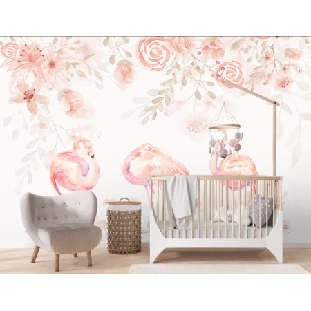 Fototapet fara imbinari Soft Pink On White