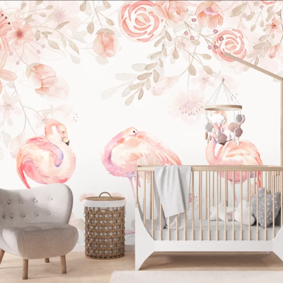 Fototapet fara imbinari Soft Pink On White