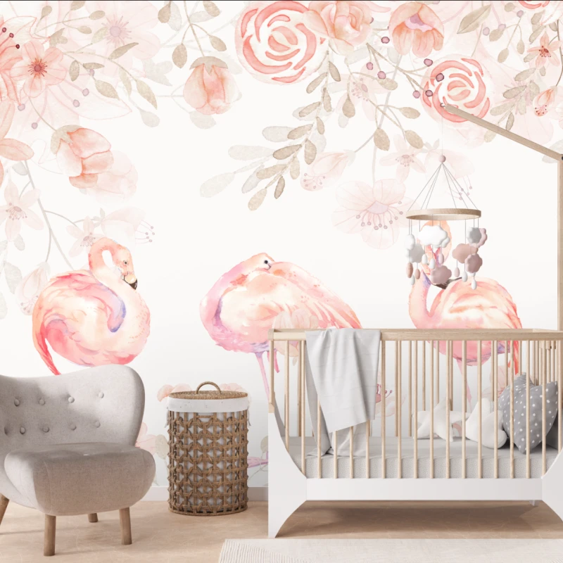 Fototapet fara imbinari Soft Pink On White