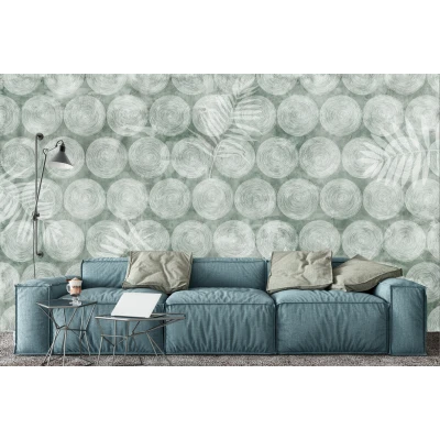 Fototapet fara imbinari Abstract Soft Green Premier Decor
