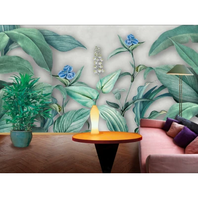 Fototapet fara imbinari Beautiful Tropics With Flowers Premier Decor