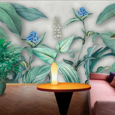 Fototapet fara imbinari Beautiful Tropics With Flowers Premier Decor