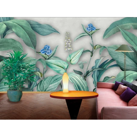 Fototapet fara imbinari Beautiful Tropics With Flowers Premier Decor