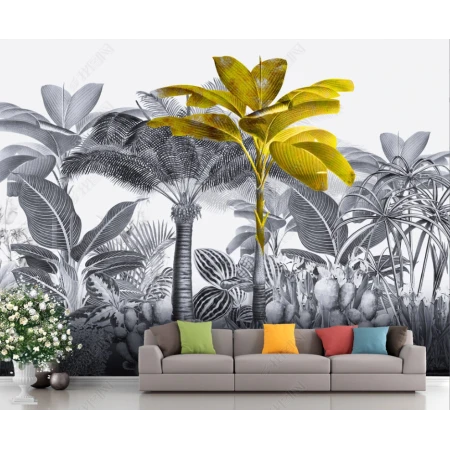 Fototapet fara imbinari Dream Golden Tropical Tree