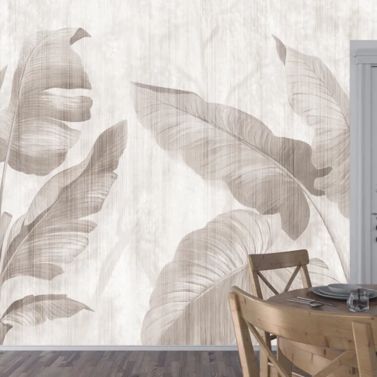 Fototapet  fara imbinari textura canvas Mural Leaf Shadow