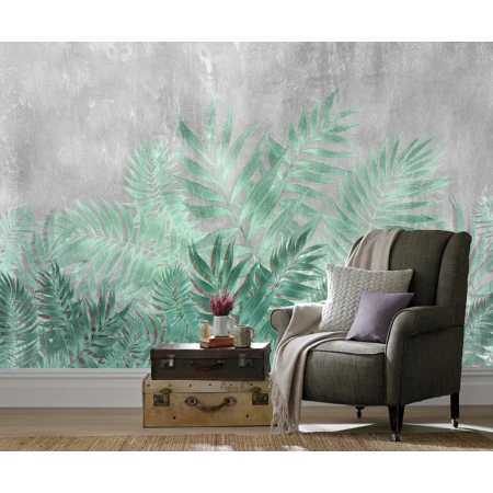 Fototapet fara imbinari The Misty Tropical Leaves Premier Decor