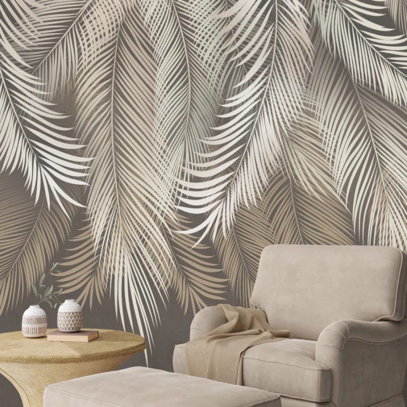 Tapet fara imbinari Fallen Leaf material in