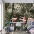 Fototapet fara imbinari Flamingo Home